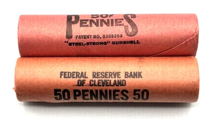 1961 D and 1962 D Lincoln TWO OBW complete rolls, one F.R. Cleveland original. - Image 1 of 4