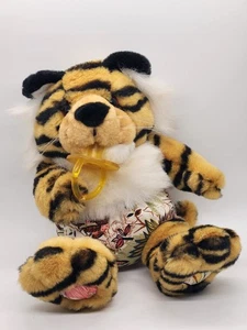 Neu aus altem Lagerbestand Plüsch Creations Inc. Tiger Beanie mit Schnuller Vintage mit Etikett - K B Toys - Bild 1 von 12