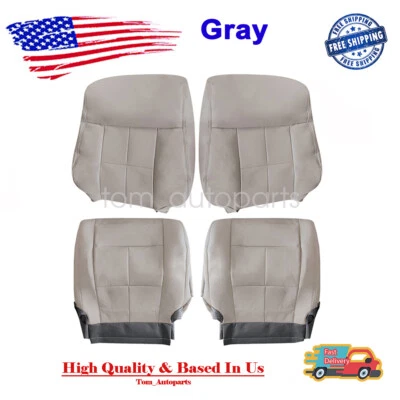 Front Both Bottom Top PERF Leather Seat Cover Gray For 07-14 Lincoln Navigator Foto 1 de 4
