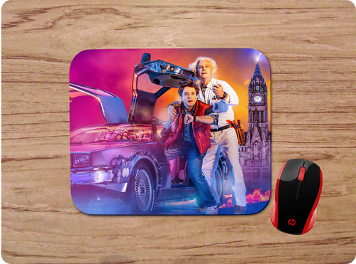 Back to the Future Marty & Doc custom non-slip computer mouse pad home ...