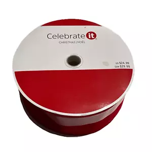 Celebrate It Wired Jumbo Ribbon 2.5”x80 ft Red Velvet New - Picture 1 of 2