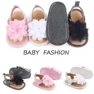 Infant Toddler Soft Sole Flip-Flop Summer SandalsNewborn Baby Girls Pram Shoes - Picture 1 of 17
