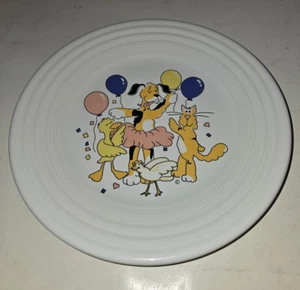 Homer Laughlin Fiesta Party Animals Luncheon Plate Fiesta Vtg 2002 Pattern 8490 - Picture 1 of 11