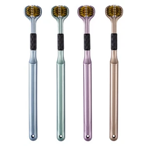 4PCS 3 Sided Autism Sensory Toothbrush Three Bristle Travel Toothbrush - Picture 1 of 12