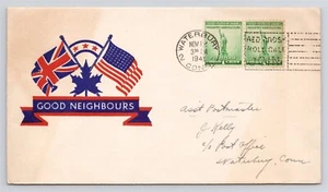 1941 Scott #899 Good Neighbors Cover To Asst. Postmaster Waterbury Connecticut - Picture 1 of 2