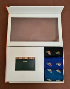 Paul Smith Gift Set Signature Stripe Detail Card Holder and 3 Socks - Imagen 1 de 8