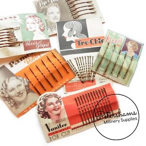 Vintage 1930's-50's Card of Hair Grips / Bobby Pins for Hairstyling