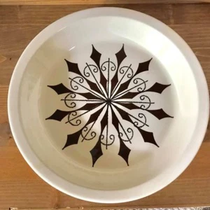 Vintage Atomic Design Pie Plate MCM Ceramic Star Pie Dish Modern Retro Starburst - Picture 1 of 4