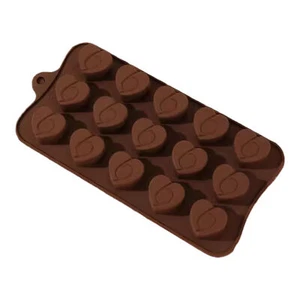 Silicone Chocolate Mold Heart Shaped Candy Ice Cube Jelly Mold Baking Toool - Picture 1 of 12