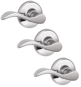 Paquete de 3 palancas de puerta ficticias de un lado sin girar Schlage Sevilla para zurdos - Imagen 1 de 10