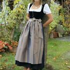"Langes schwarzes Vintage-Dirndlkleid im Maxi-Stil - Oktoberfest-Dirndl für...