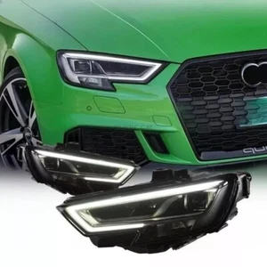 For Audi A3 S3 2017-2020 Upgrade LED Headlight DRL Projector Head Lamps 1 Pair - Foto 1 di 6