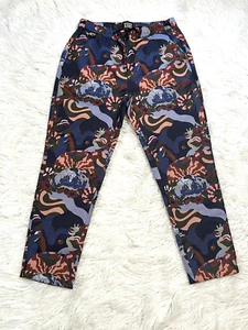 Scotch & Soda FAVE Tapered-Fit Jogger Pants Sz. Medium Blue Jacquard High Rise - Picture 1 of 15