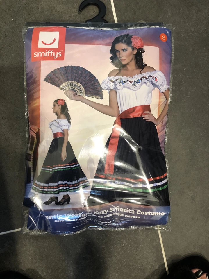 Senorita Spanish Dress Halloween Costume Red Black Dress Size S - Image 1 of 1