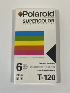 Polaroid Supercolor T-120 - Blank VHS Tape - NEW SEALED - Picture 1 of 2