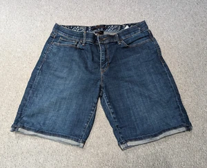 LEVI'S 525 Perfect Waist Women's Classic Dark Wash Denim Jeans Shorts 14 - Picture 1 of 14