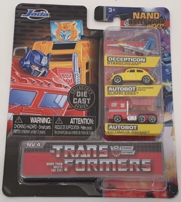 Jada 1/65 Scale Model Cars 31761 - Transformers Starscream, Bumblbee & Optimus - Photo 1/4