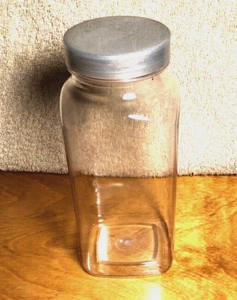 Botellas cuadradas de plástico transparente PET de 16 oz y tapas de plata forradas - 12 juegos - Imagen 1 de 2