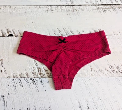 De colección Victoria’s Secret ROSA Talla XS Rojo Baya Lunares y Ps Acanalado Hipster Foto 1 de 4