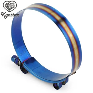 1X 90mm - 98mm blue Stainless Steel T-Bolt Clamp For 3.54" - 3.85" Silicone Hose - Picture 1 of 6