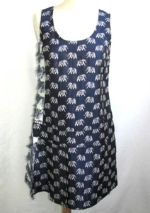 COTELAC - ROBE FÉMININE A BRETELLES BLEU & BLANC MOTIFS TAILLE 1 = 38 - NEUVE - Picture 1 of 6