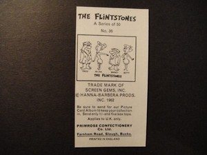 PRIMROSE CONFECTIONERY THE FLINSTONES #36 FRED WILMA BARNEY BETTY RUBBLE DINO