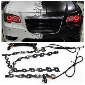 LED RGBW DRL Board For Chrysler 300C/SRT 2011-2021 Angel Eye Bluetooth Headlight - Picture 1 of 8