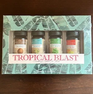 Tropical Blast Set Of 4 Essential Oil Aromatherapy Essential Oils Lefleuria NEW - Picture 1 of 5