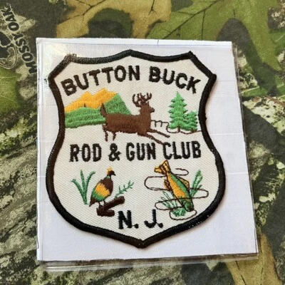 Vintage Button Buck Rod & Gun Club New Jersey Gun Club Patch - Image 1 of 2