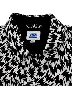 Vans Kishimoto weiß und schwarz Flash Kurzarm geknöpft Kragen Hemd M - Bild 1 von 11