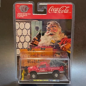 M2 Machines 2022 Coca Cola Christmas 1998 GMC Sierra 1500 4x4 OBS SK07 RARE - Picture 1 of 9
