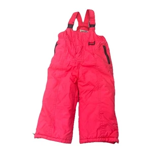 Vintage Mädchen Schnee Latzhose Kinder Größe 4T Hose Winter Skianzug Hot Neon Pink - Bild 1 von 7