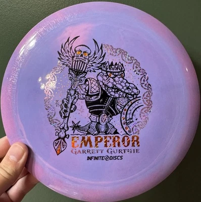 2022 Infinite Discs Emperor Garrett Gurthie 170g Swirly Purple Pink Halo - Image 1 of 4