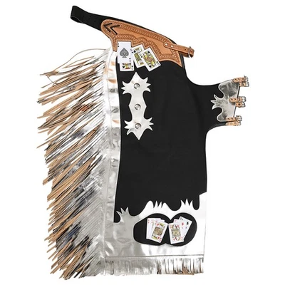 HILASON Bull Riding Cuero Genuino Rodeo Western Chaps | para Hombres y Mujeres Foto 1 de 4