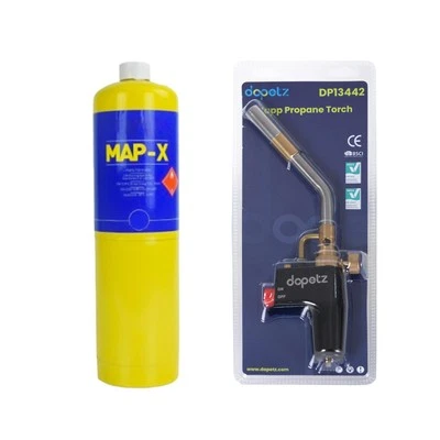 Propane Blow Torch + Mapp Gas Cylinder Welding Soldering Brazing Gas Plumbing - Image 1 of 4