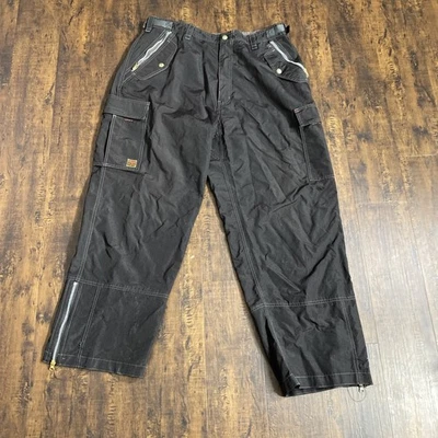 Y2K Nesi AG Peace Nº 99 Edición Carga Para Hombre Grande Pull-On Negro Foto 1 de 4