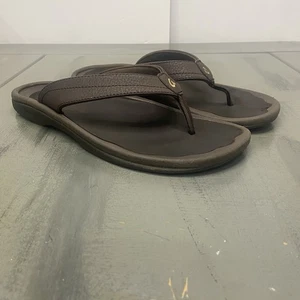 Olukai Ohana Damen-Sandalen Flip-Flops Größe 9 braune Slipper - Bild 1 von 8