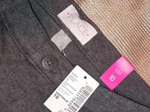 Child's Place Girls Grey Pants Stretch Sz. 10 - Picture 1 of 4
