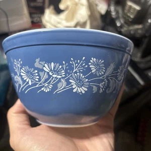 Vintage Pyrex 401 Blue Colonial Mist 750ml Mixing Nesting kleine Rührschüssel - Bild 1 von 4