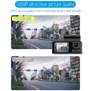 Dash Cam Front And Rear Inside 1080P + 480P + 480P Three Way Triple Car JERH - Picture 1 of 20