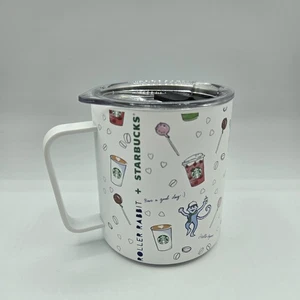 Starbucks X Roller Rabbit 12oz Stainless Steel Mug Cup Holiday Monkeys NEW - Picture 1 of 3