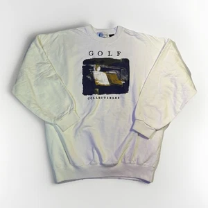 Vintage Golf Collectibles Pullover Rundhals weiß Grafikdruck Gr. M - Bild 1 von 7