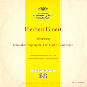 EIMERT HERBERT Introduction Etude 5 Pieces Chimes WDR Cologne Electronic Studio - Picture 1 of 3