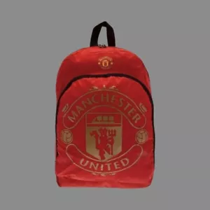 Mochila ""React"" roja y dorada del Manchester United con licencia oficial - Imagen 1 de 3