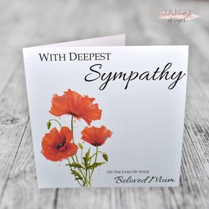 Personalised Sympathy Condolence Bereavement Sorry For Your Loss Card - Picture 1 of 9