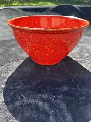 10” Rachael Ray Melamine Garbage Mixing Bowl Orange Speckled Confetti Non Slip - Image 1 of 4