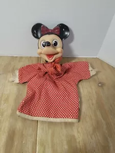Vintage 1950’s Disney Minnie Mouse Hand Puppet W.D.P #631 Rubber Face - Picture 1 of 3