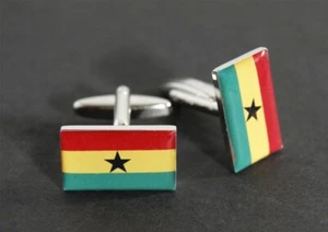 Manschettenknöpfe Flagge Ghana - 18 x 12 mm - Picture 1 of 1