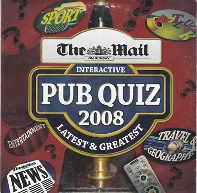 INTERACTIVE PUB QUIZ 2008 Latest & Greatest ( THE MAIL ON SUNDAY Newspaper DVD ) - Bild 1 von 3