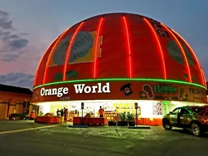 Orange World - Kissimmee, Florida (Night) POSTER 24 X 36 Inches VINTAGE! - Picture 1 of 3